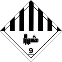 DOT Hazardous Material Handling Labels, 4" L x 4" W, Black on White SGQ530 | Duaba Trade