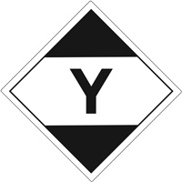 "Y" Limited Quantity Air Shipping Labels, 4" L x 4" W, Black on White SGQ531 | Duaba Trade