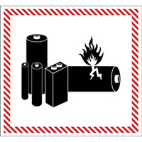 Hazardous Material Handling Labels, 4-1/2" L x 5-1/2" W, Black on Red SGQ532 | Duaba Trade