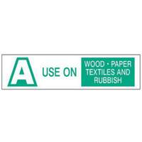 "A Use on Wood Paper Textiles and Rubbish" Labels, 6" L x 1-1/2" W, Green on White SY238 | Duaba Trade