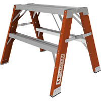 Buildman™ Step-up Workbench, 2' H x 33.5" W x 25.75" D, 300 lbs. Capacity, Fibreglass VD699 | Duaba Trade