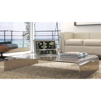 Jumbo Clock, Digital, Battery Operated, 16.5" W x 1.7" D x 11" H, Silver XD075 | Duaba Trade