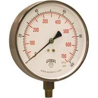 Contractor Pressure Gauge, 4-1/2" , 0 - 100 psi, Bottom Mount, Analogue YB900 | Duaba Trade