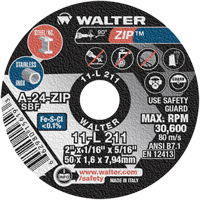 Zip™ Cut-Off Wheel, 2" x 1/16", 5/16" Arbor, Type 1, Aluminum Oxide, 5100 RPM YC582 | Duaba Trade